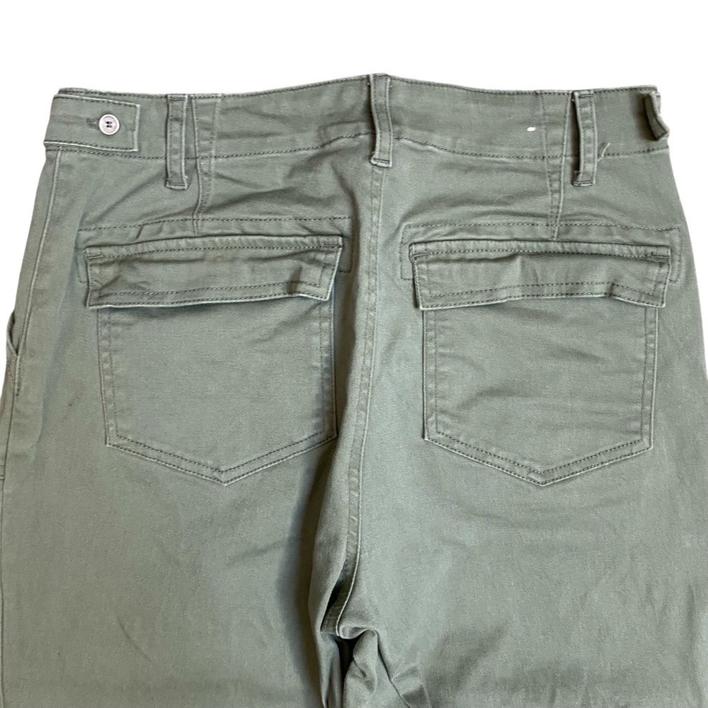 Vince Camuto Olive Green Utility Pants 27 Straight Leg Patch Pocket Cotton - Picture 9 of 12